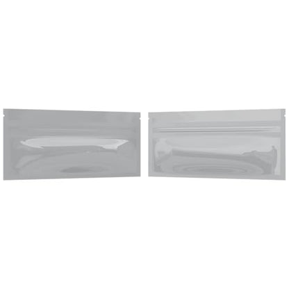 Mylar Style Barrier Bags – Zipper w/Heat Seal – 100 Bags (Gloss White/Gloss White, PR - 6?x2.7?) - color: Gloss White / Gloss White, size: 6x2.7 Inch (Pack of 100)