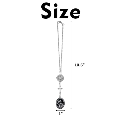 SANDOO St Christopher Medal for Car - Saint Christopher Charm Hanger, Protection Talisman, New Car Gift for Women & Men