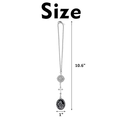 SANDOO St Christopher Medal for Car - Saint Christopher Charm Hanger, Protection Talisman, New Car Gift for Women & Men