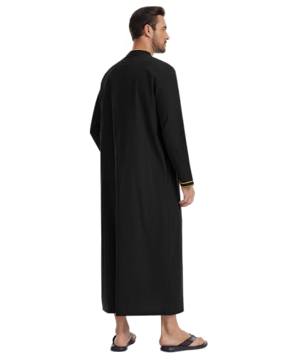 YAOHUOLE Arabic Thobe for Men Muslim Caftan Thobe Arabic Thobe