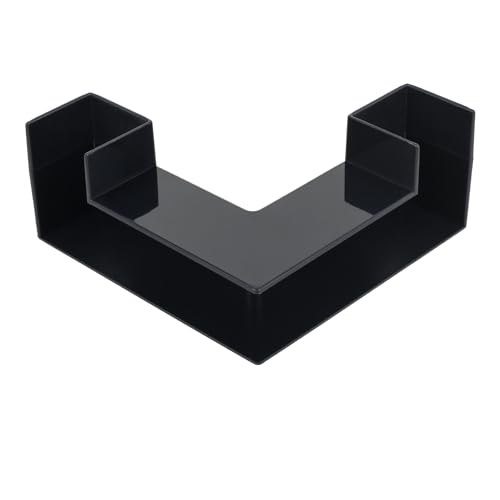 Aquarium Underground Corner Tunnel, Fish & Shrimp Hideout, 2 Pack (Black)