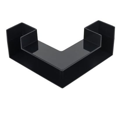 Aquarium Underground Corner Tunnel, Fish & Shrimp Hideout, 2 Pack (Black)