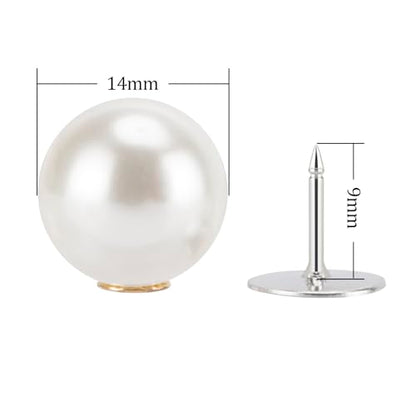 ZENGLU 8 Sets 14mm No-sew Pearl Buttons, Detachable Reusable Pins, Fixed Brooches, DIY Sweater Buttons, Woolen Sweaterspearl Button Set, for Women (Pearl, 14mm) - size: 14mm/0.55in