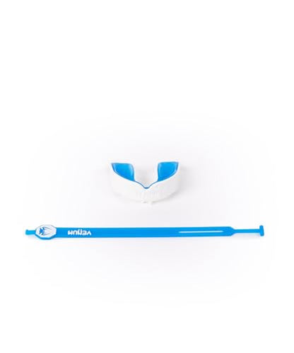Venum Challenger Mouthguard - Strap/Strapless - color: White/Blue, size: Adult