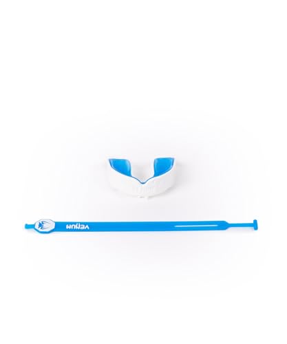 Venum Challenger Mouthguard - Strap/Strapless - color: White/Blue, size: Adult