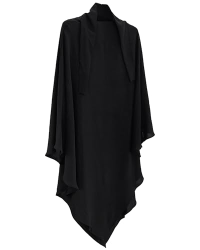 Muslim Prayer Abaya Islamic Women's Khimar Pure Color Hijab Dress Long Sleeve Dubai Kaftan - color: Blackhijab
