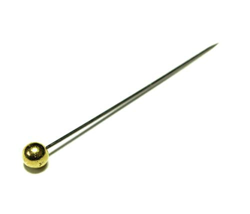 Sewing Pins Pearl Ball Head Pins Straight Pins Quilting Pins for Dressmaker with Box (Gold)