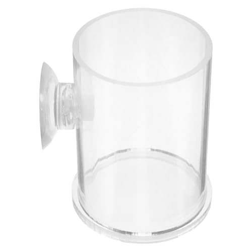 TEHAUX Fish Feeder Ring with Suction Cup Acrylic Shrimp Feeding Rack for Aquarium Tank Freshwater and Saltwater Fish Feeding Tool Vacation Feeder Station