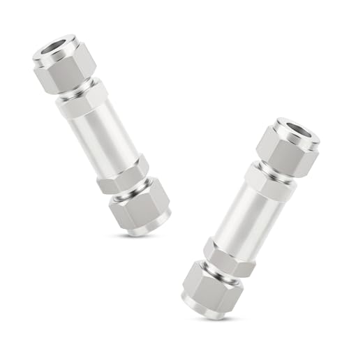 1PCS 316L Stainless Steel 3/8" Tube OD Check Valve,Backflow Prevention,One Way Non-Return Check Valves - size: 3/8" Tube OD (No Silver)