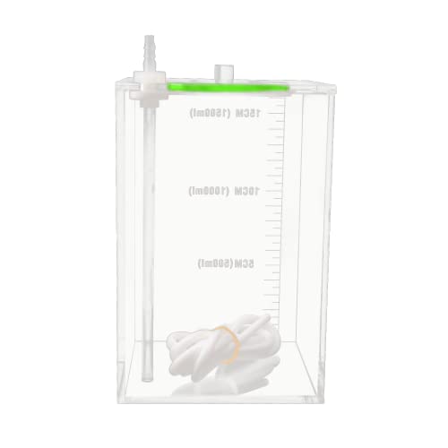 Aquarium Choice Acryli Made Liquid Storage Bucket Dosing Pump Reservoir Container (4.25 * 4.25 * 6.5 Inch;1500ml/1.5L（Green Version) - size: 4.25*4.25*6.5 Inch;1500ml/1.5L（Green)