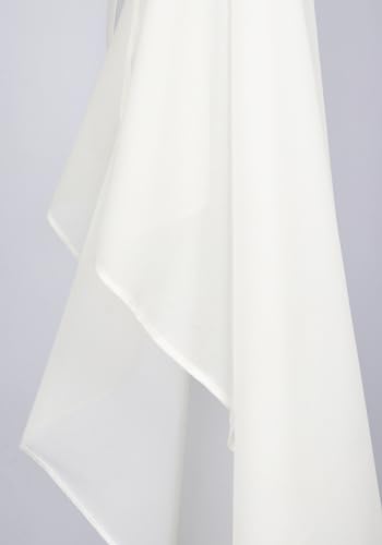 KUOIN Women's Long Flowy Bell Sleeves, Detachable Goth Arm Mesh Gloves for Wedding Party Renaissance Costume Accessories - color: White Elastic
