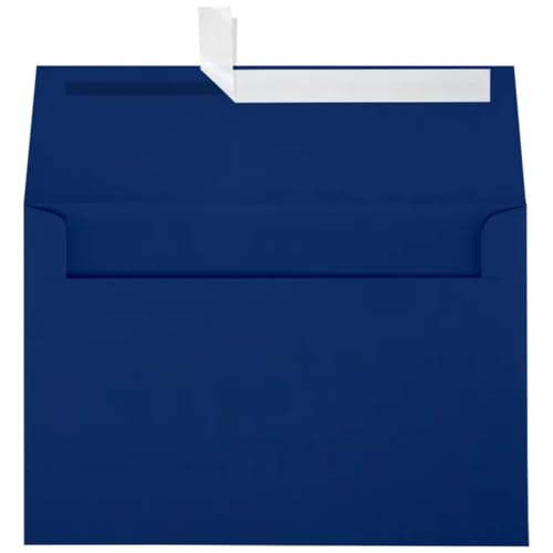 LUXPaper A10 Invitation Envelopes | Peel & Press | 6" x 9 1/2" | Navy Blue | 80lb. Text | 50 Qty - color: 80lb. Navy Blue