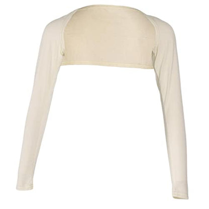 LoveinDIY Full Arm Sleeves Shrug Hijab Ramadan Islamic Stretchy Modal One Piece - color: Beige