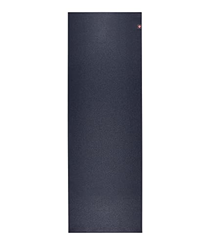 Manduka eKO SuperLite Yoga Mat - 1.5mm Natural Rubber | Foldable & Travel Friendly | Soft Textured Surface | Eco-friendly - color: Midnight