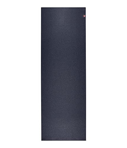 Manduka eKO SuperLite Yoga Mat - 1.5mm Natural Rubber | Foldable & Travel Friendly | Soft Textured Surface | Eco-friendly - color: Midnight