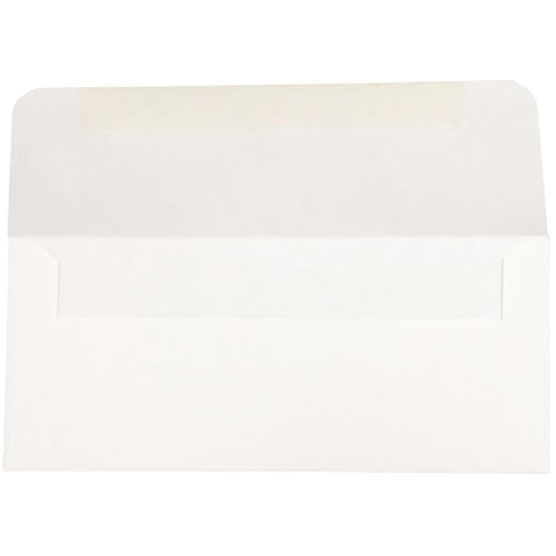 LUXPaper Currency Outer Envelopes | 3 1/16" x 6 3/4" | White | 28lb. Text | 50 Qty - color: White, size: 3 x 6 3/4