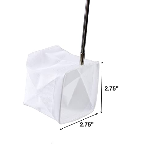 AQUANEAT Small Fish Tank Shrimp Net, Aquarium Debris Cleaning Tools, with Extendable Handle - size: 3 Inch