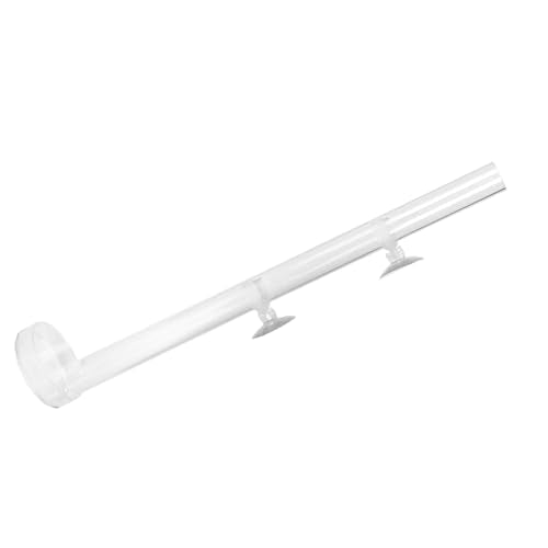 Fish Shrimp Feeding Tube and Tray, Acrylic Clear Aquarium Shrimp Feeding Tube and Dish Set, Fish Feeder Tube Plate Suction Wall Mount, Assembled Shrimp Feeder Tube Tray for Fish Shrimp (15.74 inches)