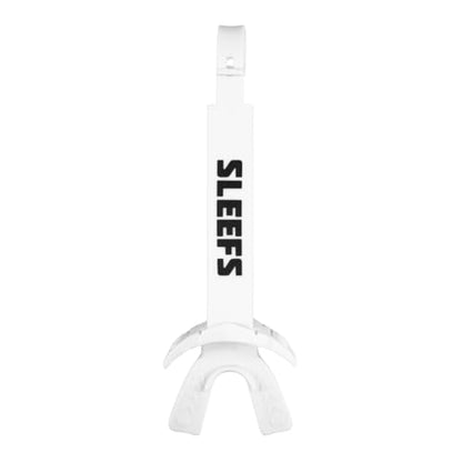 SLEEFS X White Football Mouth Guard - Lip/Mouthguard with Helmet Strap - Lip/Teeth Protector Mouthpiece - Moldable - for Youth/Adults, Men & Women Mouth Guard, Maximum Air Flow, Lacrosse, All Sports - color: White