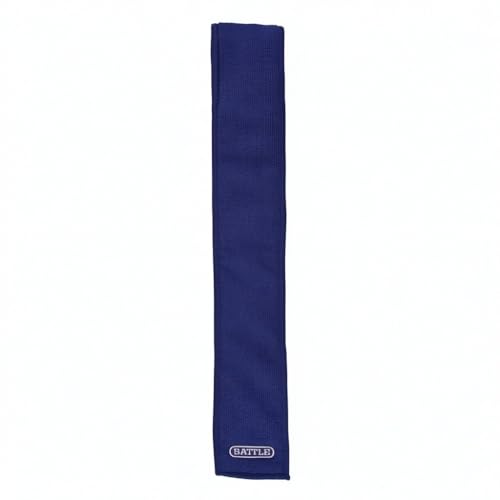Battle Premium Football Streamer Towel, Navy | Light thin and quick-drying, attaches to your belt with hook-and-loop fastener, ultra-absorbent waffle fabric, stays put - color: Navy