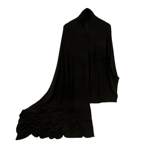 Pre-sewn Instant Hijab Non-slip Scarf for Women Modal Jersey Head Scarf Wrap for Women - color: Black