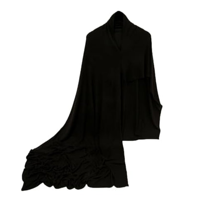 Pre-sewn Instant Hijab Non-slip Scarf for Women Modal Jersey Head Scarf Wrap for Women - color: Black