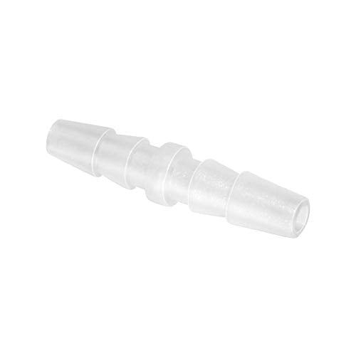 Quickun Plastic Hose Barb Fitting, 1/4" x 1/4" Barbed Splicer Mender Joint Adapter Union Fitting (Pack of 5) - size: 1/4 inch