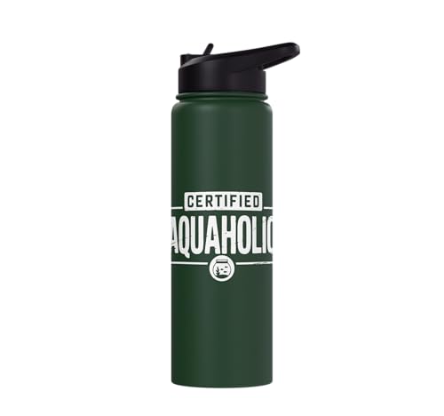 Aquarium Lover Fishkeeping Aquascape Aquarist Stainless Steel Insulated Water Bottle - color: Dark Green