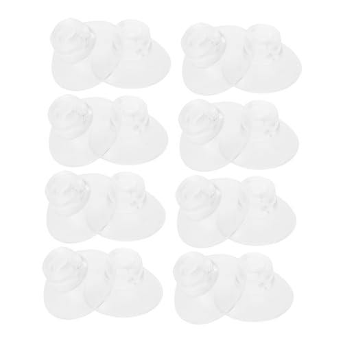 LIOOBO 50pcs Aquarium Cups Holder Fish Tank Feeder Suckers Easy Install Transparent Fixed Accessories for Enhanced Viewing - size: 2.60X2.60X1.50CM