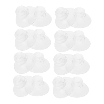 LIOOBO 50pcs Aquarium Cups Holder Fish Tank Feeder Suckers Easy Install Transparent Fixed Accessories for Enhanced Viewing - size: 2.60X2.60X1.50CM
