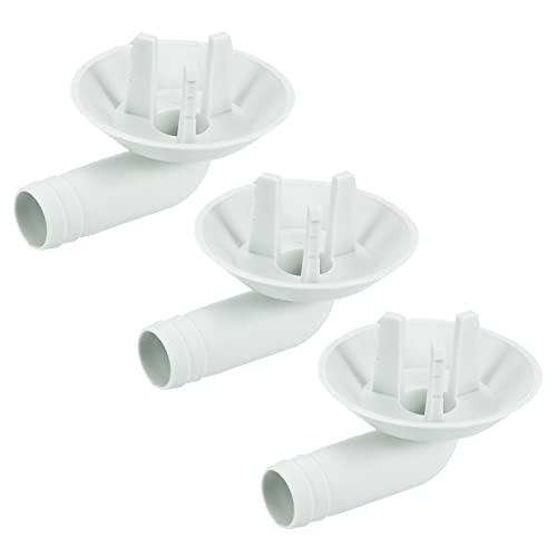 MECCANIXITY Air Conditioner Drain Hose Connector 25mm Tube Elbow Fitting Replacement Part Accessories for Mini-Split Window AC, Grey Pack of 3