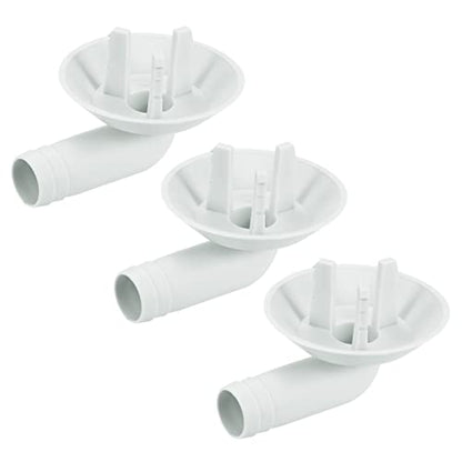 MECCANIXITY Air Conditioner Drain Hose Connector 25mm Tube Elbow Fitting Replacement Part Accessories for Mini-Split Window AC, Grey Pack of 3