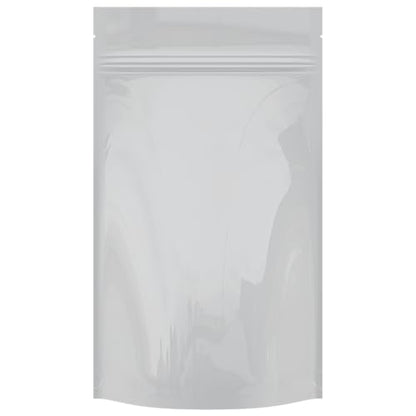 Mylar Style Barrier Bags – Zipper w/Heat Seal – 100 Bags (Gloss White/Gloss White, 1/2 Ounce - 5?x8.14?x2.33?) - color: Gloss White / Gloss White, size: 5x8.14x2.33 Inch (Pack of 100)