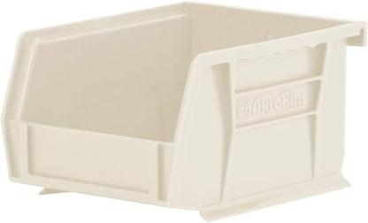 Akro-Mils 30210 AkroBins Plastic Storage Bins, 5"x4"x3", Stone, 24-Pack | Space-Saving Stackable Bins for Garage, Pantry, Craft Organization - color: Stone