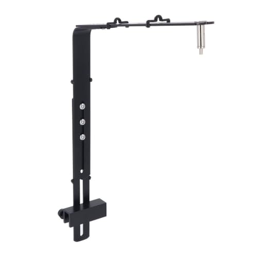 Adjustable Aluminum Aquarium Light Bracket - Universal Hanging Mount Holder for Fish Tank LED Lamps (Black)