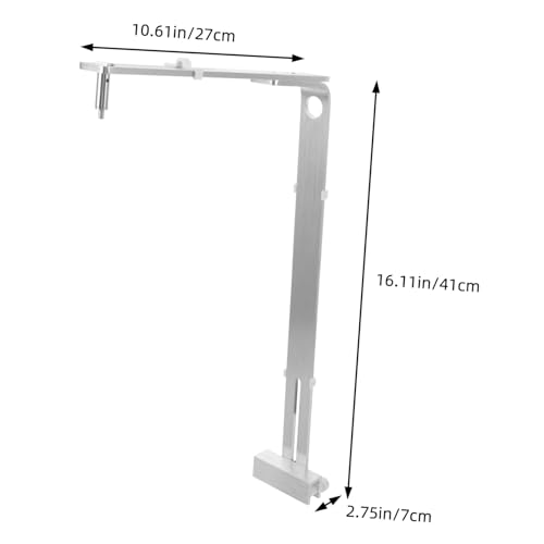 VANZACK Aquarium Light Holder Stand Metal Lamp Rack Support for Fish Tank Lighting Brushed Finish Easy Installation Compatible