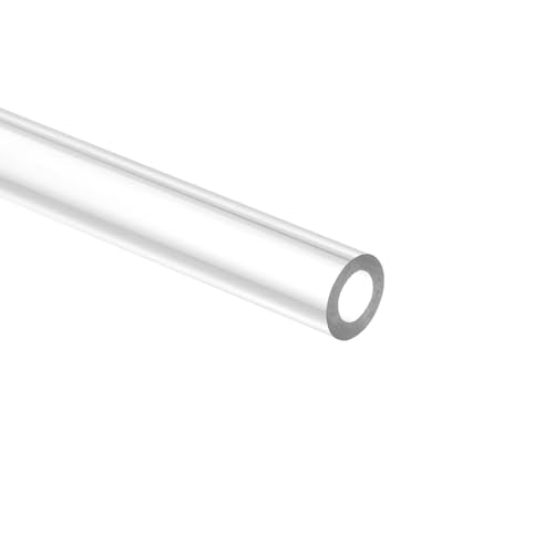 uxcell Clear Rigid Tubing 6mm(1/4") ID x 10mm(0.39") OD x 1Ft Length Round Plastic Polycarbonate Tube - size: 6mmx10mm