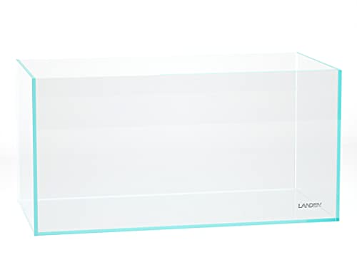 90P 44 Gallon Rimless Low Iron Glass Aquarium Tank, 35.4" L x 17.7" W x 17.7" H, 10mm Ultra Clear Fish Tank with EVA Leveling Mat - size: 44Gal W35.4×D17.7×H17.7 in(90x45x45cm)