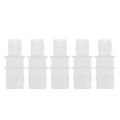 9/16" to 3/4" Hose Barb Fitting Hose Straight Reducing Coupler | 5 Pcs, Plastic, White, Fits 9/16" to 3/4" ID Flexible Tube, Barb Reducer Fitting, for Aquarium, Fountain, Drip Irrigation - size: 9/16"-3/4"