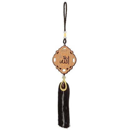 Muslim Car Hanging Ornament, Islamic Rearview Mirror Decor with Tassel for Vehicle Interior Decoration