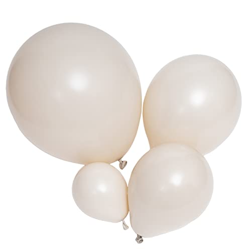 Latex Balloons, 100-Pack Different Sizes 18 12 10 5 Inch Party Balloon Garland Kit (Sand White) - color: Sand White