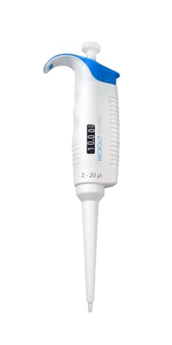 Single-Channel Pipette, Adjustable Volume - Accurate & Calibrated | For 2-20ul Liquid Capacity, Compatible with 20ul Pipette Tips - size: 2-20ul, style: Single-Channel