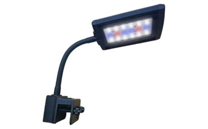 8W Clip-On Aquarium Light - White/Blue/Red, 5 Brightness Levels, Timer (3/6/12H), Aluminum Alloy