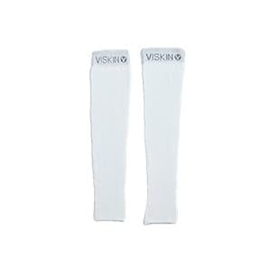 Viskin - Seamless Arm Sleeve One Size - Soft Viscose Moisture Wicking Under Layer for Sensitive Skin - Breathable Comfortable Daily Protection - Easy Care Long Lasting - White