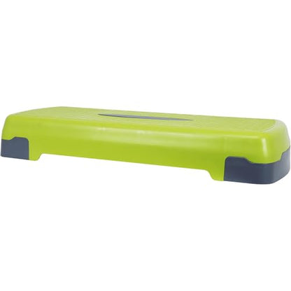 Fitvids Aerobic Step Platform Trainer with Adjustable 2-Level Risers, 400 Pound Weight Capacity – Non-Slip Exercise Stepper - color: Lemon/Gray