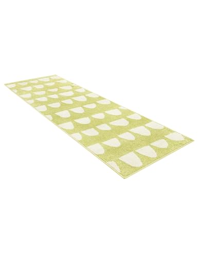 Rugs.com Whimsy Kids Collection Rug – 6 Ft Runner Pastel Green Medium-Pile Rug Perfect for Hallways, Entryways - color: Pastel Green, size: 2' x 6' Runner
