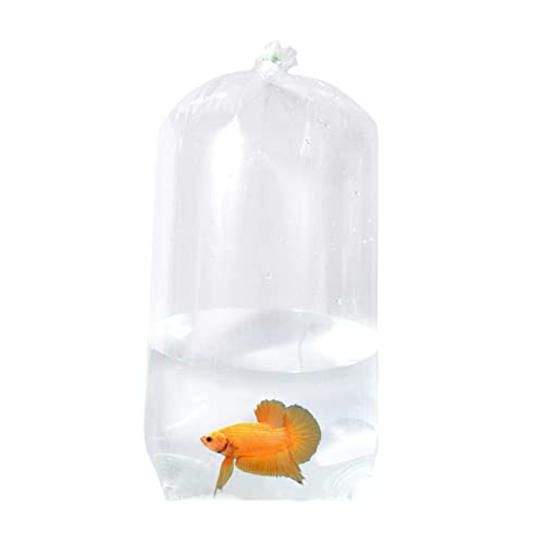Fishery Bags Leak Proof Flat Bottom Clear Plastic Fish Bags for Shrimp and Betta Fish Transport 2 Mil. (3" x 2" x 12" / 100 Pack) - size: 3" x 2" x 12" / 100 Pack