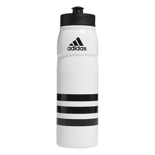 adidas 750 ML (28 oz) Stadium Refillable Plastic Sport Water Bottle - color: White/Black