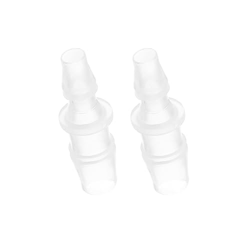 PATIKIL 3/8" x 1/4" Plastic Hose Barb Fitting, 2 Pcs Thru-Bulk Pipe Connectors Barbed Splicer Mender Joint Adapter Union for Aquarium Fuel Gas Liquid Air - size: 3/8" x 1/4"