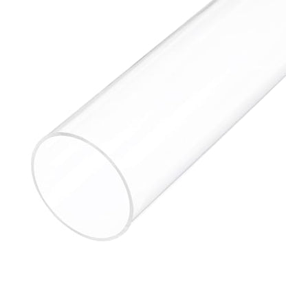 18" Clear Plastic Rigid Pipe 47mm ID x 50mm OD (1 7/8" ID x 2" OD) Acrylic Round Tubing, [for Plumbing, Hydraulics, Aquarium] - size: 1.875" x 2"